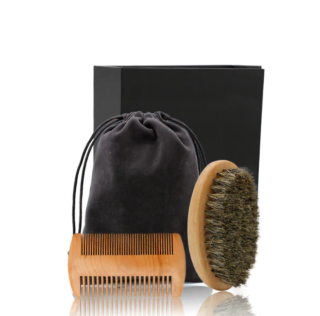 Deluxe Beard Styling Set with Oval Brush