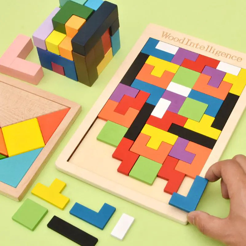 Young Minds Tetris Wood Puzzle